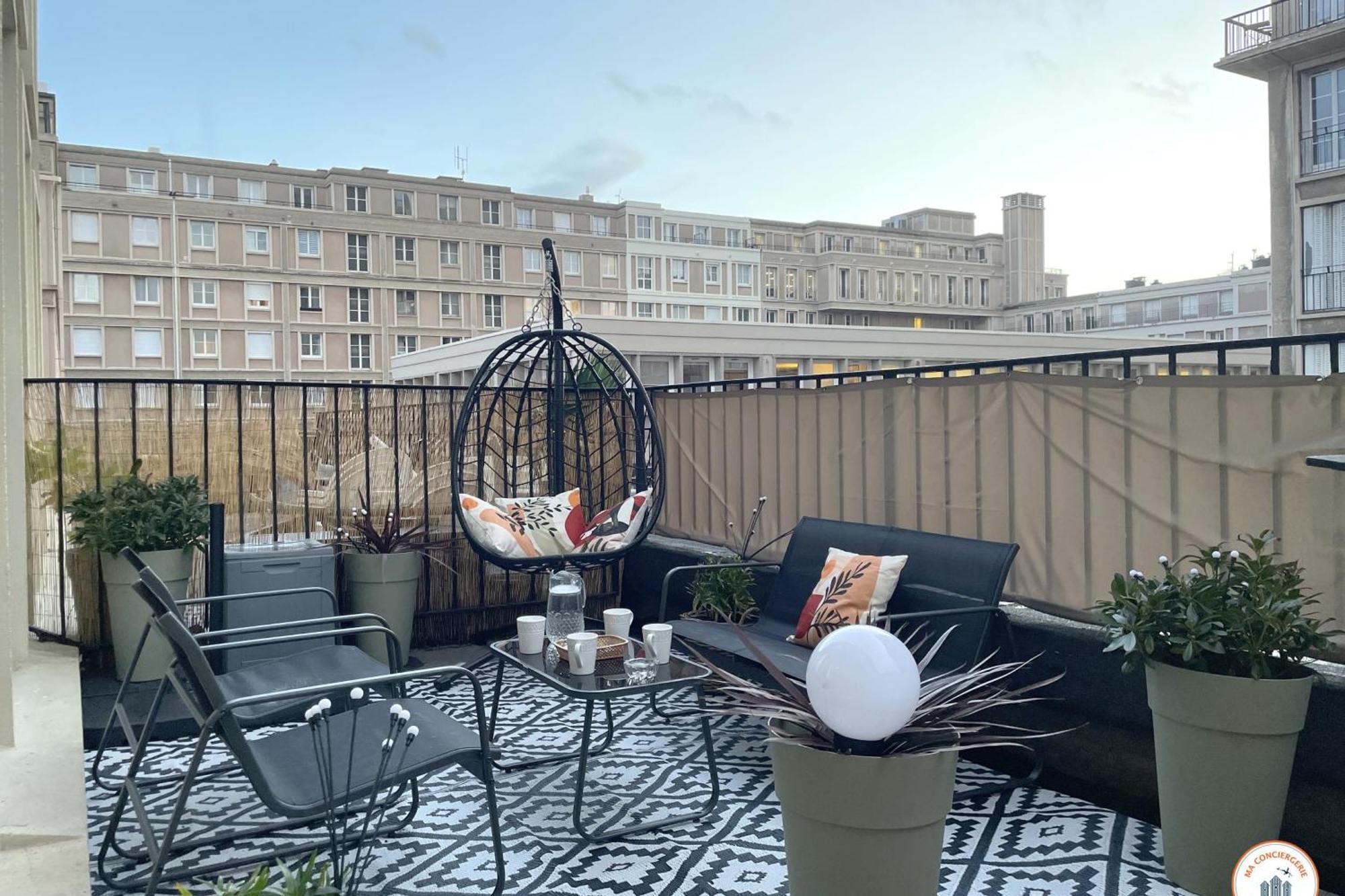 Apartamento Bienvenue Au Chillou - Parking - Terrasse El Havre Exterior foto